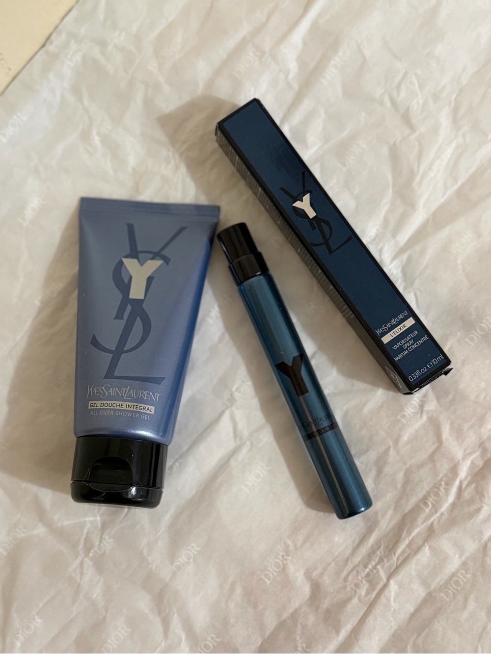 Yves Saint Laurent Y Blue Shower Gel & Travel Spray Set